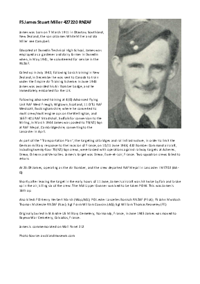 A preview of a PDF biography for Miller, James Stuart